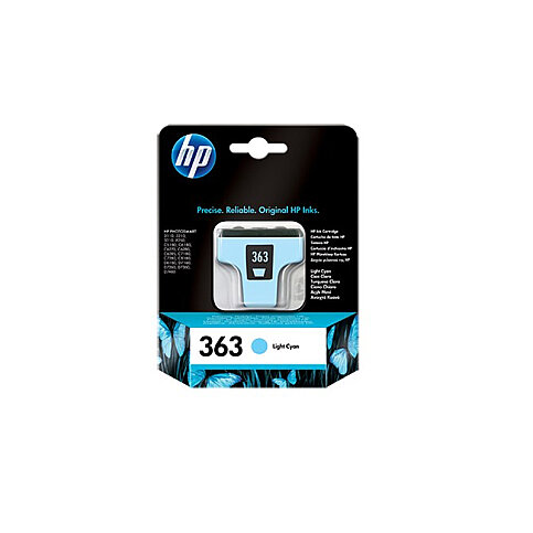 OUTLET HP C8774EE 363 ACIK MAVİ ORJİNAL MÜREKKEP KARTUŞ 220 SAYFA (C6180 C7180  C8180 D7160 3210) - 2