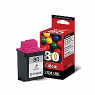 OUTLET LEXMARK 12A1980 80 RENKLİ ORJİNAL KARTUŞ 275 SAYFA (3200 5000 7000 Z11 Z31) - LEXMARK