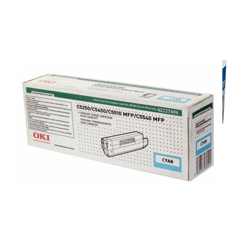 Outlet Oki 42127494 Mavi Orjinal Toner 5000 Sayfa (C5250 C5450 C5510 C5540) - 1