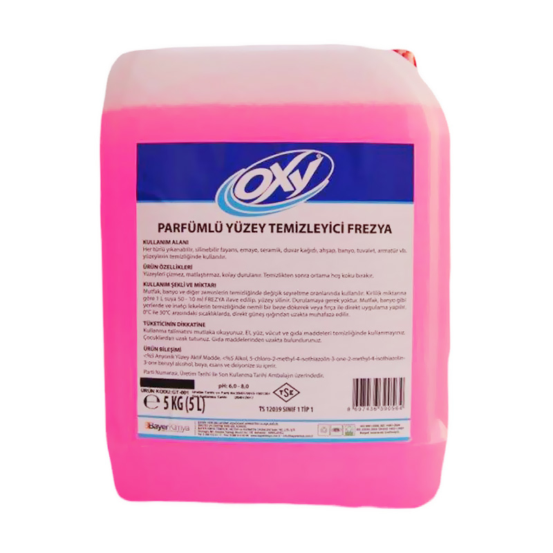 OXY FREZYA PARFÜMLÜ YÜZEY TEMİZLEYİCİ PEMBE 5kg (001)