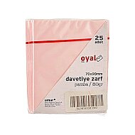 OYAL RENKLİ DAVETİYE ZARFI 7x9 PEMBE 80gr 25Lİ (30008208) - OYAL