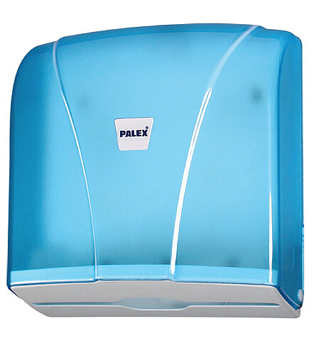 Palex 3464-1 Z Katlı Kağıt Havlu Dispenser Şeffaf Mavi 300lü - 1