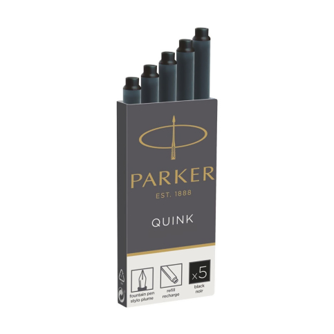 Parker Quink Dolma Kalem Kartuşu Siyah 5Li (116200) - 2