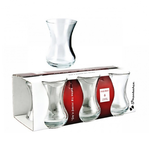 Paşabahçe 42381 İnce Belli Çay Bardağı 6Lı - 1