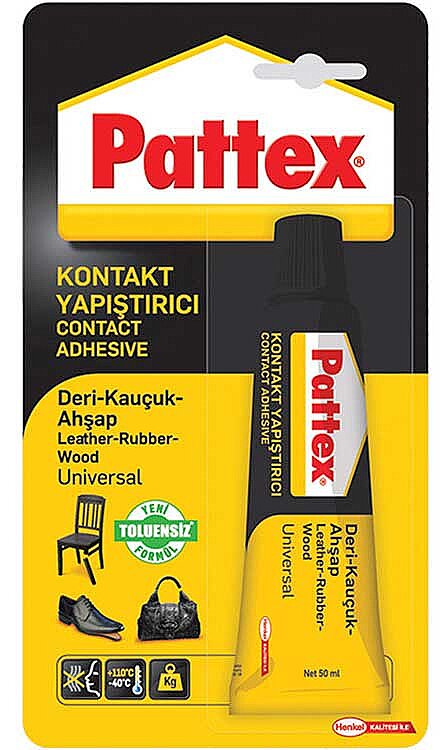 PATTEX DERİ-KAUÇUK-AHŞAP YAPIŞTIRICI 50gr (2901467)(2871592)(3023773)