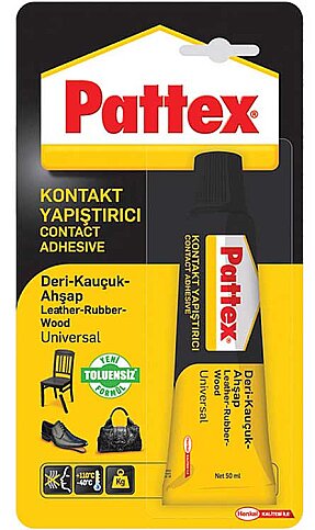 PATTEX DERİ-KAUÇUK-AHŞAP YAPIŞTIRICI 50gr (2901467)(2871592)(3023773) - 1
