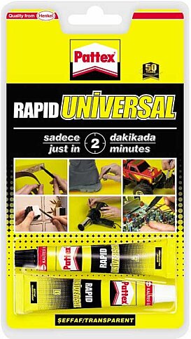 PATTEX POWER EPOKSİ GÜÇLÜ ŞEFFAF YAPIŞTIRICI 2x11ml (1992012) - 1