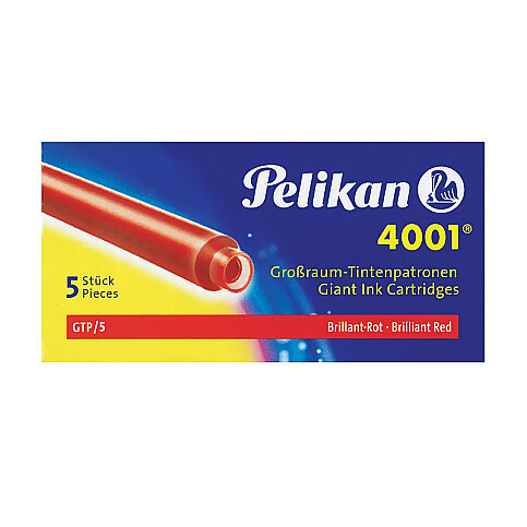 Pelikan Gtp5K Uzun Dolma Kalem Kartuşu Kırmızı (Pelgtp5K) - 3