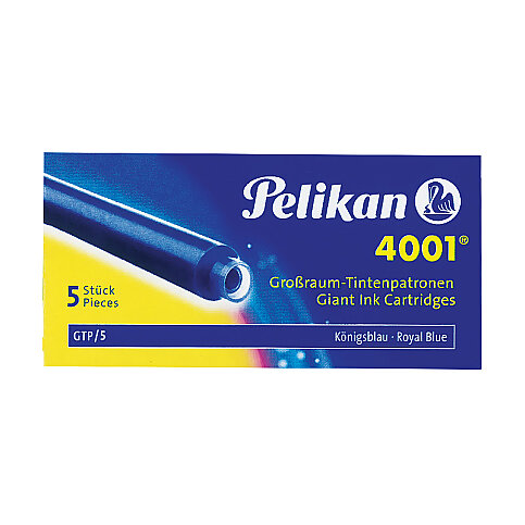 PELİKAN 4001 DEV DOLMA KALEM KARTUŞU MAVİ 5Lİ (PL310748KTMA) - 1