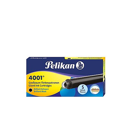 PELİKAN 4001 DEV DOLMA KALEM KARTUŞU SİYAH 5Lİ (PL310615KTSI) - 1
