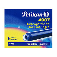 Pelikan 4001 Küçük Boy Dolma Kalem Kartuşu Mavi 6lı (Pl301176Ktma) - PELİKAN (1)