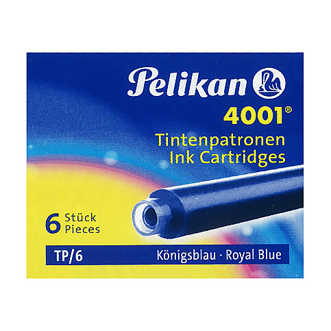 PELİKAN 4001 KÜÇÜK BOY DOLMA KALEM KARTUŞU MAVİ 6LI (PL301176KTMA) - 3