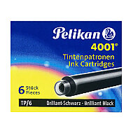 PELİKAN 4001 KÜÇÜK BOY DOLMA KALEM KARTUŞU SİYAH 6LI (PL301218KTSI) - PELİKAN