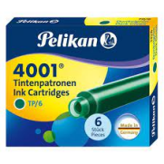 Pelikan 4001 Küçük Boy Dolma Kalem Kartuşu Koyu Yeşil 6Lı - PELİKAN PENSAN