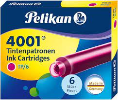 Pelikan 4001 Küçük Boy Dolma Kalem Kartuşu Pembe 6Lı - 1