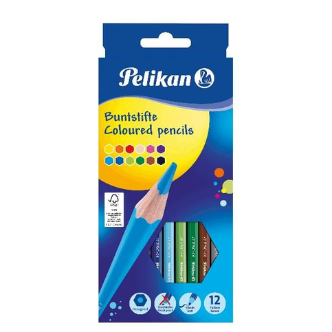 Pelikan Kuru Boya Uzun 12 Renk Karton Kutu (P-724005) - 1