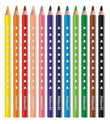 Pelikan Silverino Jumbo Üçgen Kuru Boya Tam Boy 12 Renk Karton Kutu (P-700627) - 2
