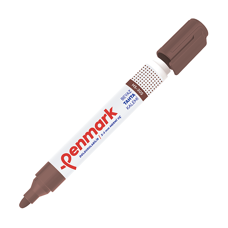 PENMARK HS-305-08 BEYAZ TAHTA KALEMİ KAHVE