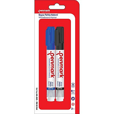 PENMARK HS-305-TK-02 BEYAZ TAHTA KALEMİ 2 RENK BLİSTER