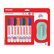 PENMARK HS-305-TKS-08 BEYAZ TAHTA KALEMİ SİLGİ HEDİYELİ 8 RENK BLİSTER - PENMARK