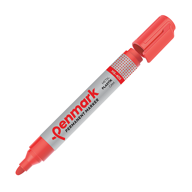 PENMARK HS-405-03 PERMANENT MARKÖR YUVARLAK UÇ KIRMIZI