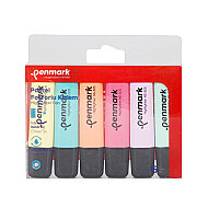 PENMARK HS-505-6P FOSFORLU KALEM SETİ PASTEL 6 RENK BLİSTER - PENMARK