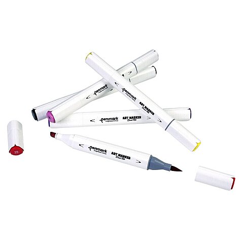 PENMARK HS-9000-72 ART BRUSH MARKÖR ÇİFT UÇLU KEÇELİ KALEM 72 RENK - 2