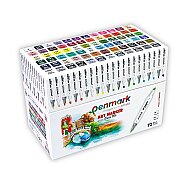 PENMARK HS-9000-72 ART BRUSH MARKÖR ÇİFT UÇLU KEÇELİ KALEM 72 RENK - 1
