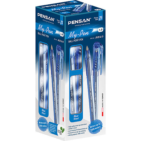 PENSAN 2210 MY-PEN TÜKENMEZ KALEM 1.0 MAVİ (PE02210TKMA) - 1