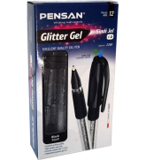Pensan 2228 Glitter Simli Jel Kalem 1.0Mm Siyah - Pensan