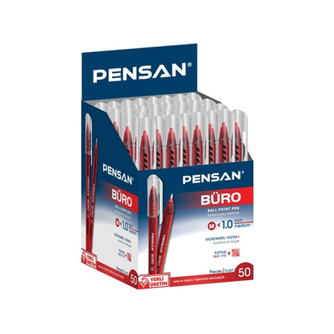 PENSAN 2270 BÜRO TÜKENMEZ KALEM 1.0 KIRMIZI 50Lİ - 2