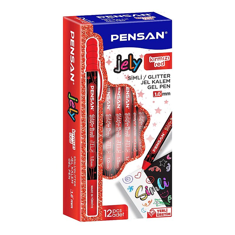 PENSAN 2800 JELY SİMLİ JEL KALEM KIRMIZI (PE02800JKKIRMIZI)