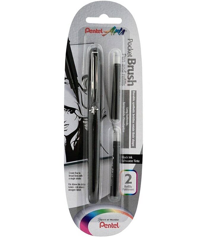 PENTEL XGFKP-FP10 CEP FIRÇA KALEM+2 YEDEK KARTUŞ