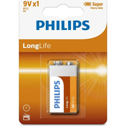 Philips 6F22L1B-05 Longlife Çinko Pil 9V 1Li - 1