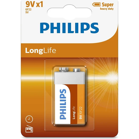 Philips 6F22L1B-05 Longlife Çinko Pil 9V 1Li - 1