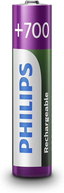 PHİLİPS R03B4A70-10 ŞARJLI AAA İNCE KALEM PİL 700mAh 2Lİ BLİSTER