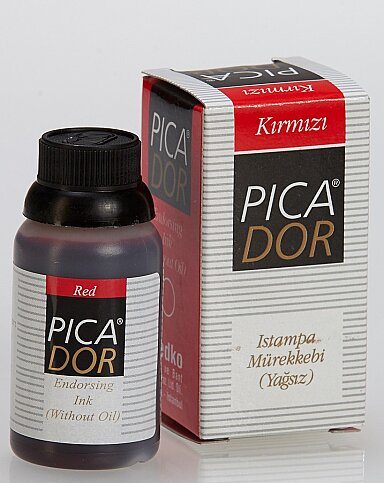 PİCADOR ISTAMPA MÜREKKEBİ KIRMIZI 30cc (KE 003) - 1