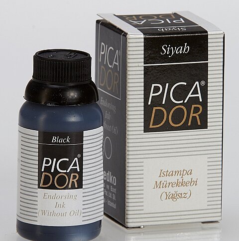PİCADOR ISTAMPA MÜREKKEBİ SİYAH 30cc (KE 001) - 1