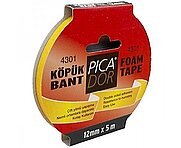 PİCADOR ÇİFT TARAFLI KÖPÜK BANT 12mmx5m ASKILI (KO 001)