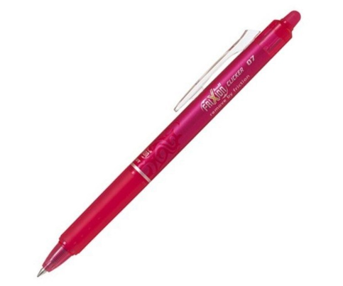 Pilot Frixion Clicker İğne Uçlu Roller Kalem 0.7 Pembe (51006720)(Blrt-Fr7-P) - 1