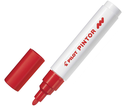 Pilot Pintor Dekorasyon Kalemi M Kırmızı (51001801)(Sw-Pt-M-R) - 1