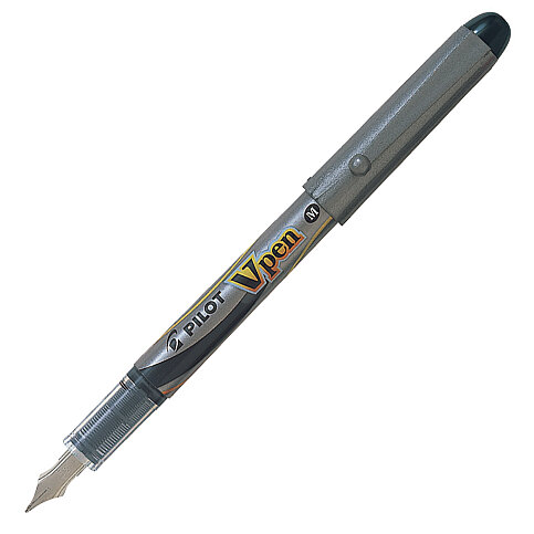 PİLOT V-PEN SİLVER DOLMA KALEM SİYAH (51001847)(SVP-4M-B) - 1