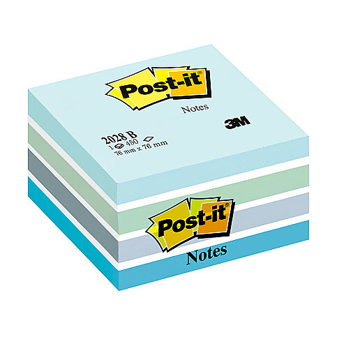 Post-İt 2028-B Yapışkanlı Küpnot Kağıdı 76x76 450 Yaprak Mavi - 3