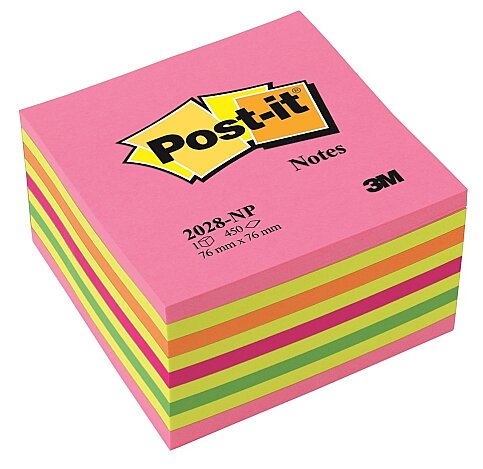 POST-İT 2028-NP YAPIŞKANLI KÜPNOT KAĞIDI 76x76 450 YAPRAK PEMBE - 1