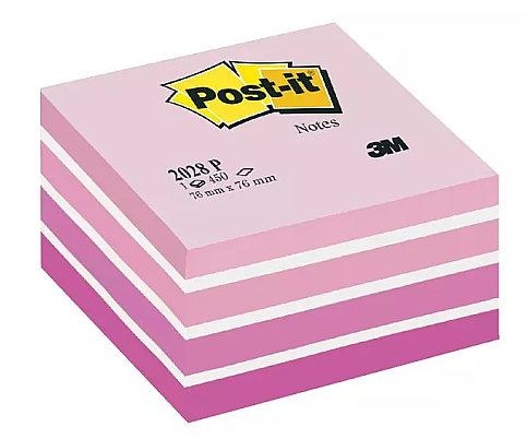 Post-İt 2028-P Yapışkanlı Küpnot Kağıdı 76x76 450 Yaprak Pembe - 3