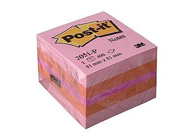 POST-İT 2051-P YAPIŞKANLI KÜPNOT KAĞIDI 51x51 450 YAPRAK PEMBE
