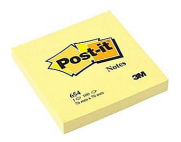 Post-İt 654-S Süper Yapışkanlı Not Kağıdı 76x76 Sarı (6Ss-Cy) - 1