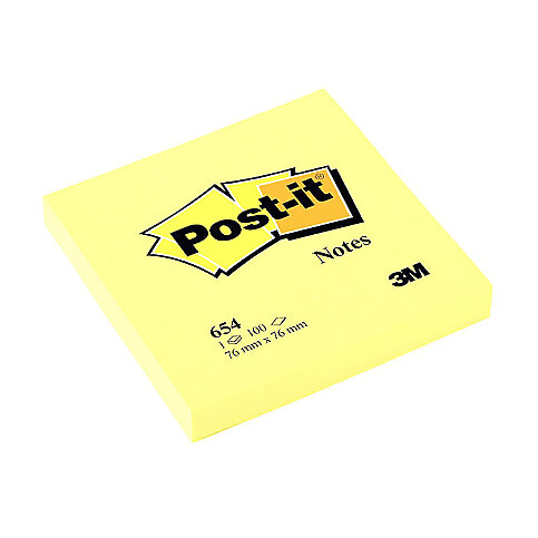 POST-İT 654 YAPIŞKANLI NOT KAĞIDI 76x76 SARI - 1