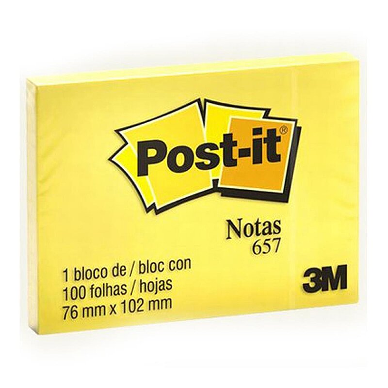 POST-İT 657 YAPIŞKANLI NOT KAĞIDI 76x102 SARI