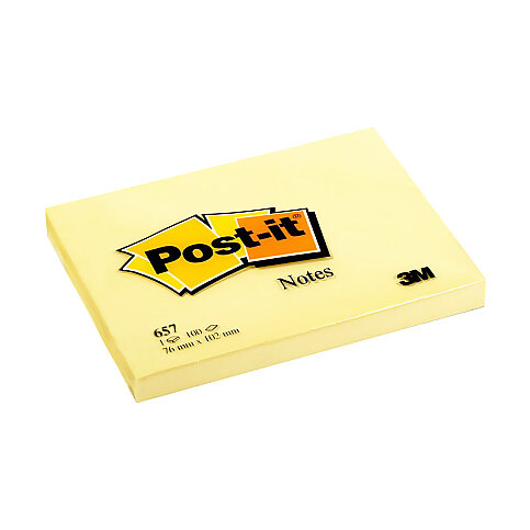 POST-İT 657 YAPIŞKANLI NOT KAĞIDI 76x102 SARI - 2